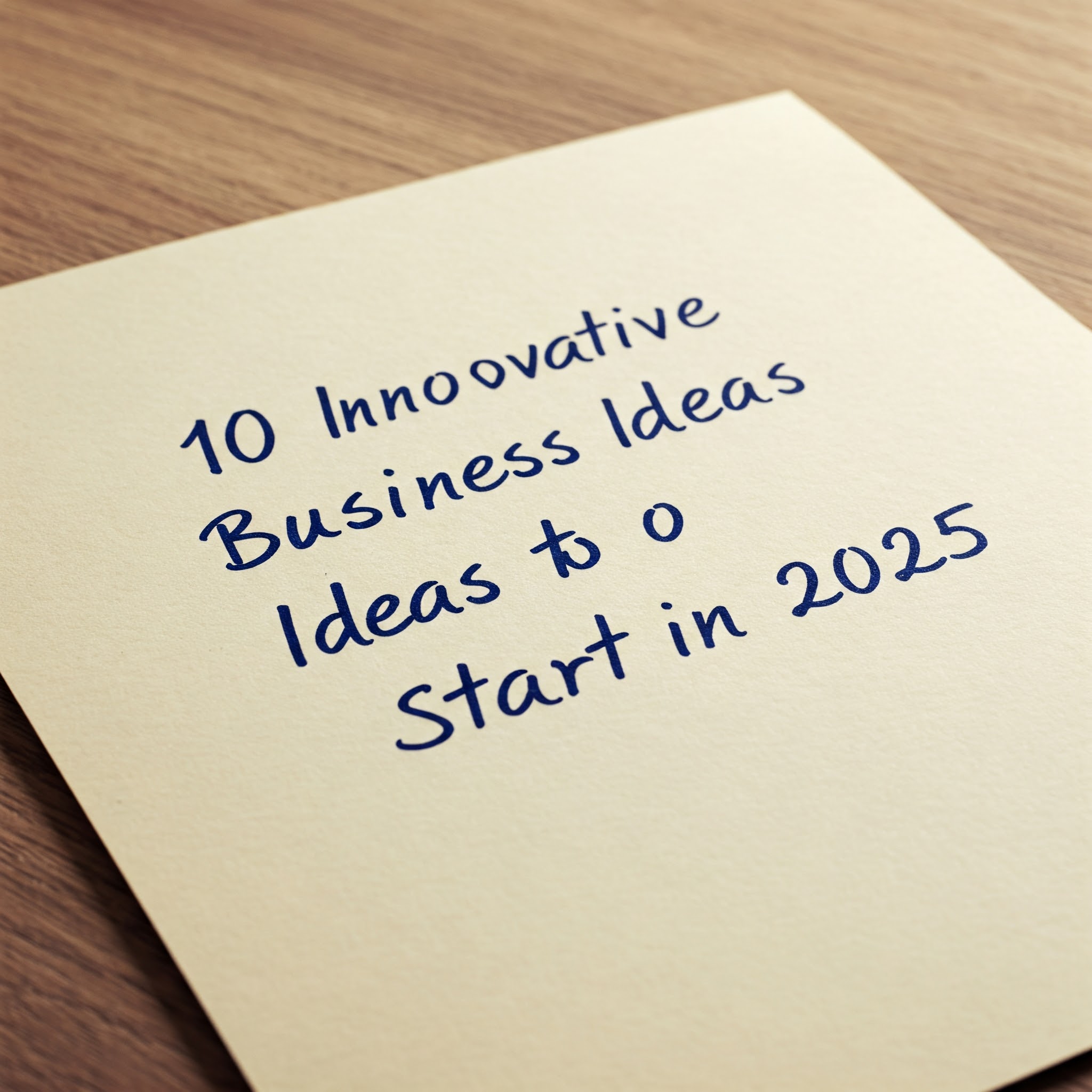 10 Innovative Business Ideas to Start in 2025