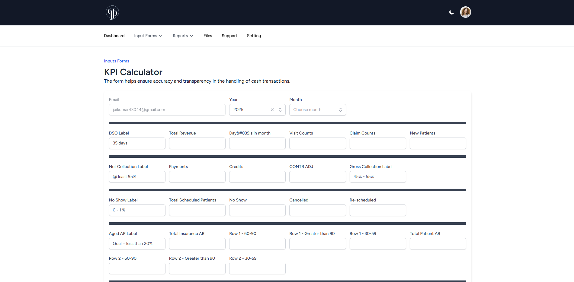 Data Analytics Customized Forms & Report